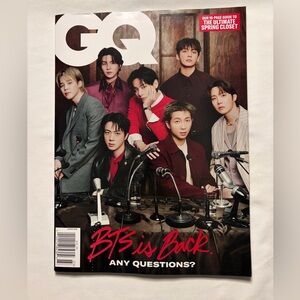 GQ Magazine Cover Art Print - Red and Black Accent